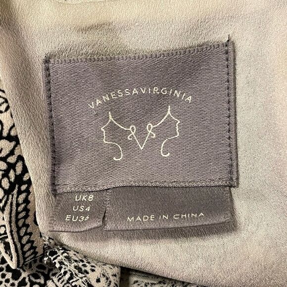 VANESSA VIRGINIA‎ by ANTHROPOLOGIE NWOT Talitha Maxi Dress in Black and White - Picture 9 of 11